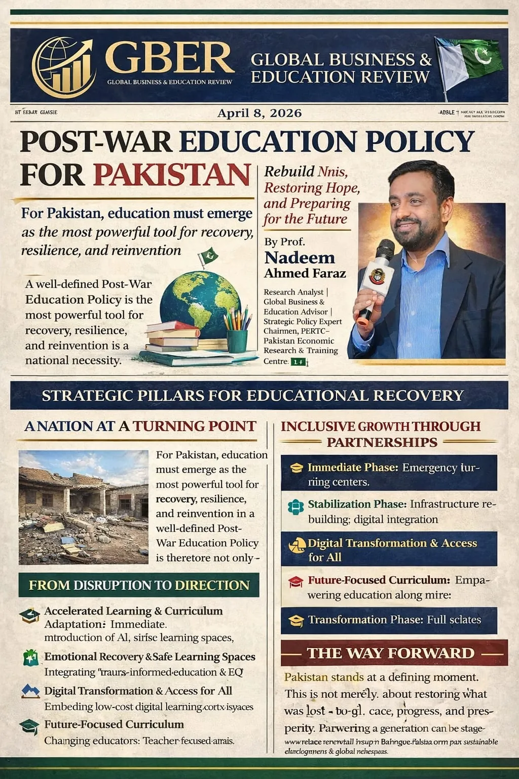 Post-War Education Policy Framework for Schools in Pakistan
